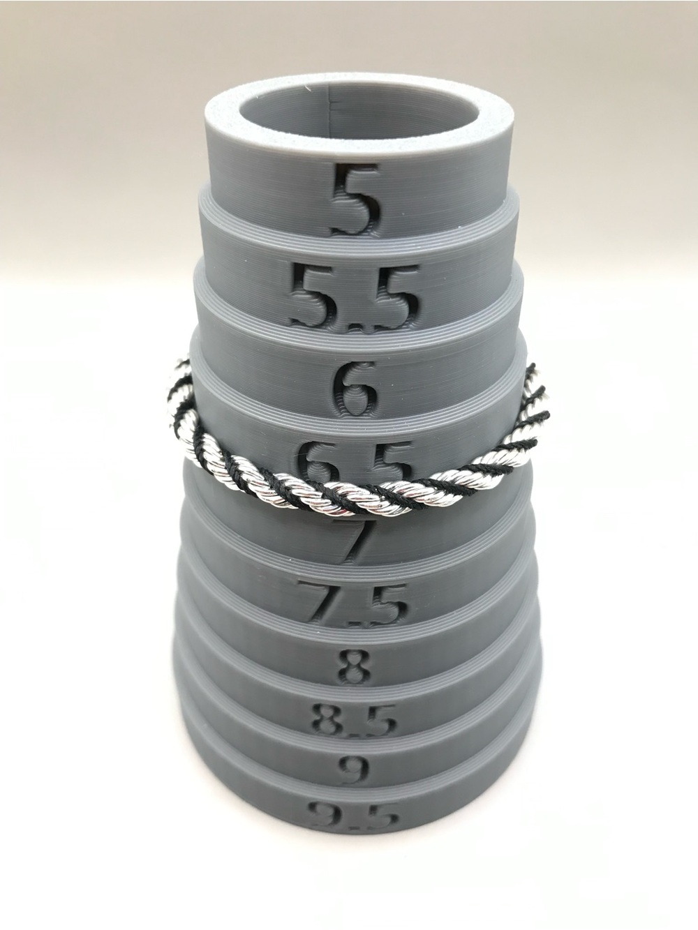 Trifari Black and Silver Twisted Rope Necklace & Bracelet - Picture 6 of 8
